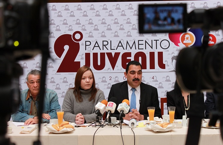 Diputados del PAN en rueda de prensa PARLAMENTO JUVENIL