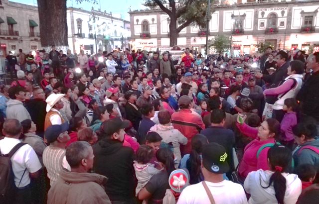 En plaza Ocampo morelia 11 enero 2017